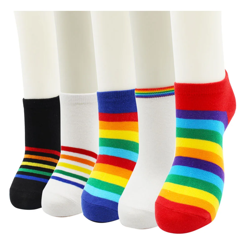 4-5 Pairs Newest Colorful Harajuku Korean Kawaii Cute Women Socks Cartoon Cat Dog Owl Stripe Avocado Girl Cotton Socks