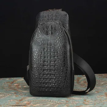 

ourui true crocodile leather male Chest package Bone skin Inclined shoulder bag Men's bags men bag