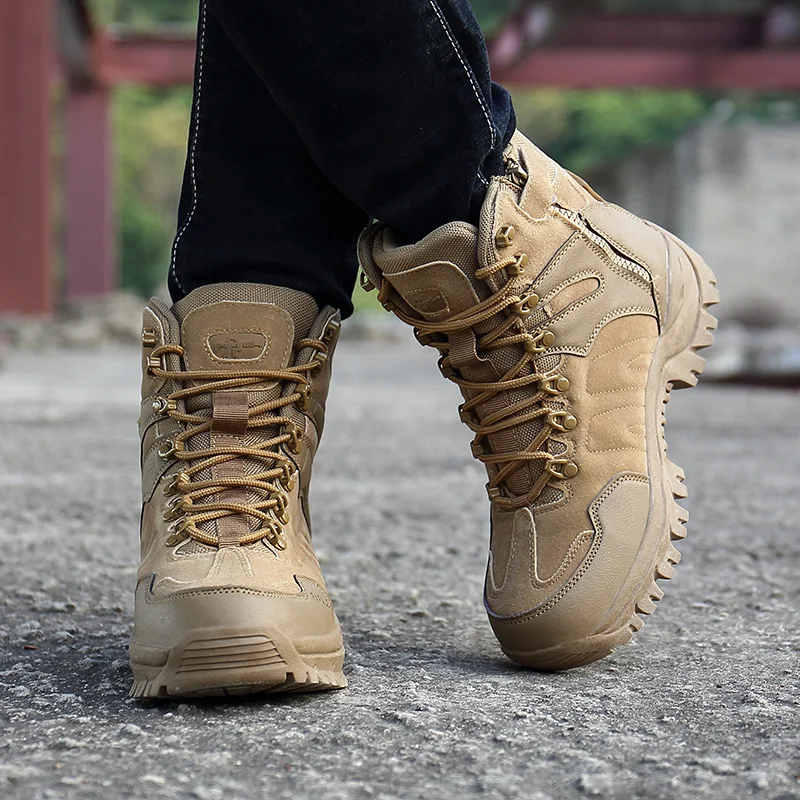 Military Boots Male Hiking Men Desert Tactical Ankle Boots Men 