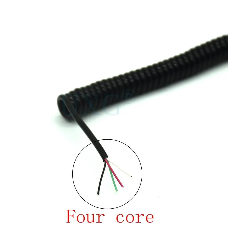 DIY spring roll curve USB cable USB 4 core and 2 core Micro Mini USB extension 2