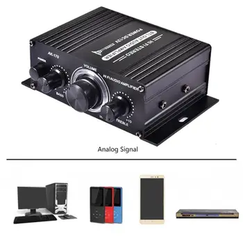 

12V Mini Car Amplifier Motorcycle Home Boat Auto Stereo Amplifier High Bass Stereo Audio Amplifier