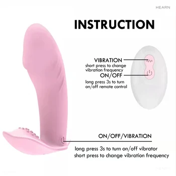 Wearable Butterfly Dildo Vibrator G Spot Sex Toys for Women 10 Speeds Clitoris Stimulator Remote Control Panties Vibrating 2