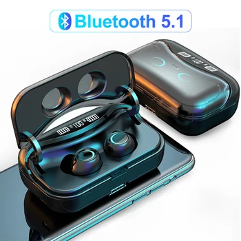 

G08 Bluetooth 5.1 Earphone Touch Control Wireless Headphons HiFi IPX7 Waterproof Earbuds Headset with LED Display Charging Box