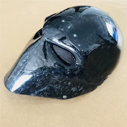Máscara kcell de fibra de carbono forjada, cubierta de la cabeza, máscara de la muerte de Halloween