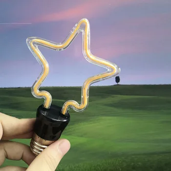 

Decoration LED Light Bulb E27 4W 220V Vintage Star Fireworks Edison Bulb Lamp Holiday Night Light Novelty Christmas RED Green