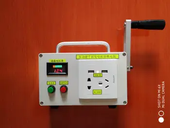 

Hand Crank Generator Outdoor Mobile Power Supply 220V Large Capacity Storage Battery 150W Home Appliances Camping Power Supply