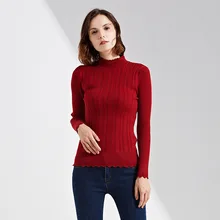 Half High Collar Women Casual Knitted Pullovers Autumn Winter Warm Sweater Ladies Slim Solid Jumpers New 2020 Roupa Feminina