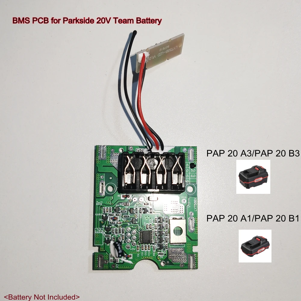 Купить дешево New BMS PCB for PAP 20 A1, PAP 20 A3 for Parkside 20V Team Power Tool Battery