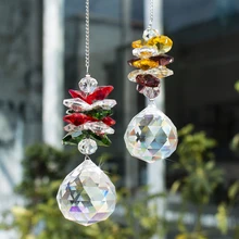 От H& D(2 шт. Кристальный шар призмы, в форме капли в стиле «Ловца снов» окна подвесной Радуга чайник с украшением в виде кристаллов Каскад для домашний декор свадебный подарок