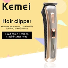 Kemei, хит, профессиональный 220-240 в электрический триммер для стрижки волос, стрижка, бритвенный станок для взрослых и детей с 4 гребнями