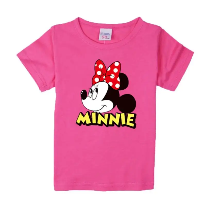 Весенне-осенняя футболка с капюшоном из чистого хлопка с Минни для девочек; Милая одежда для маленьких детей; От 3 до 12 лет Топы; одежда для детей - Цвет: Оранжевый