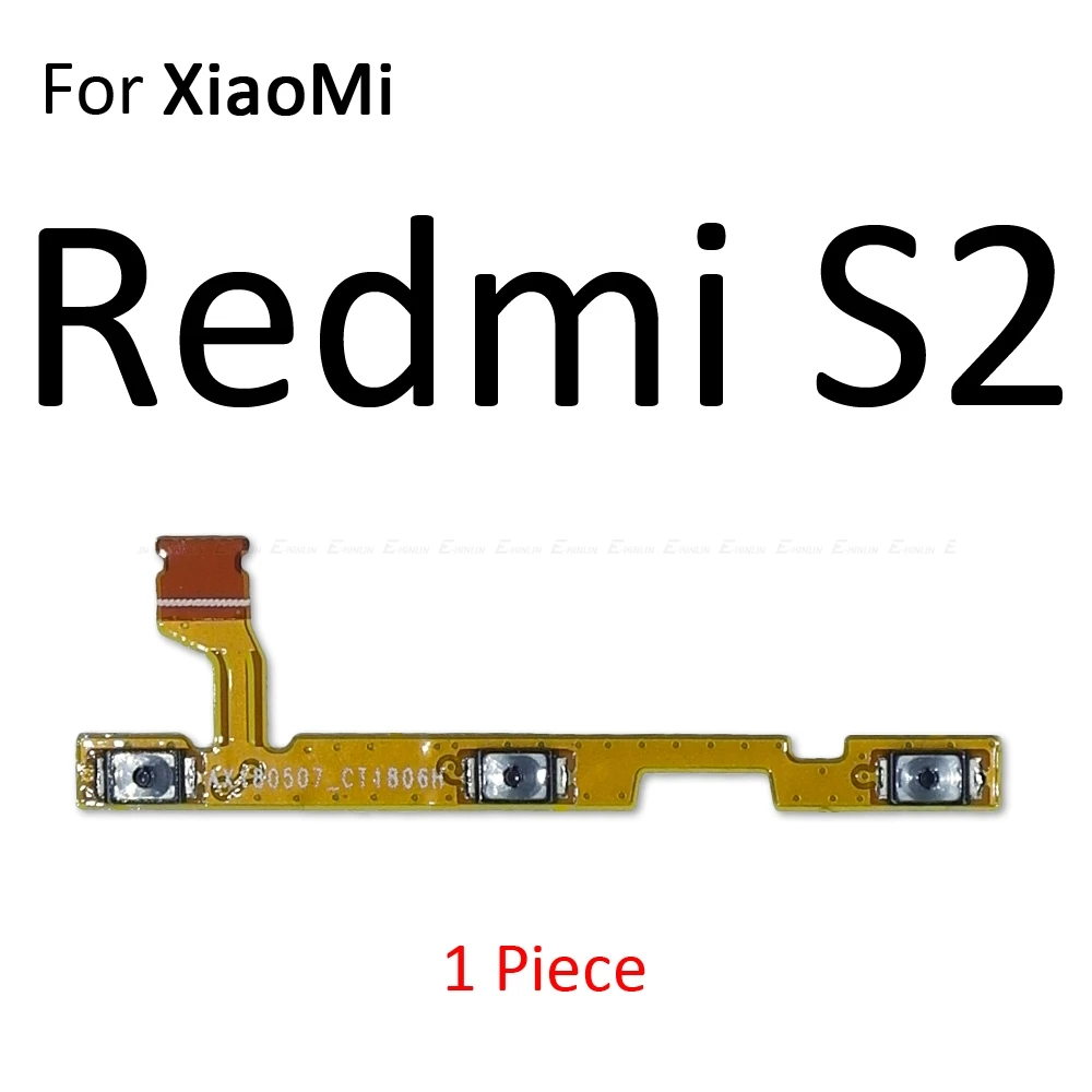For Redmi S2 Гибкий кабель с кнопкой включения и выключения громкости для Xiaomi mi 9T 9 8 A1 A2 Lite Red mi Note 7 6 5 Pro 7A 6A S2 PocoPhone F1 - Цвет: For Redmi S2