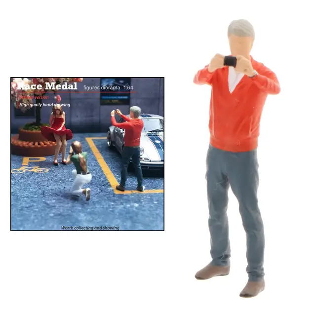 1/64 Scale Miniature Scene People Men Action Figure Scenario Character for Diorama Train Layout DIY Set 3