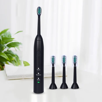 

Top Seller 3 Mode Ultra Sonic Electric Toothbrush for Adults Rechargeable Charging with 4 pcs Heads Automatic Sonic Tooth Brush