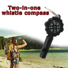2 в 1 открытый свисток компас брелок Многофункциональный Открытый Кемпинг Туризм аварийный свисток Компас наружные инструменты
