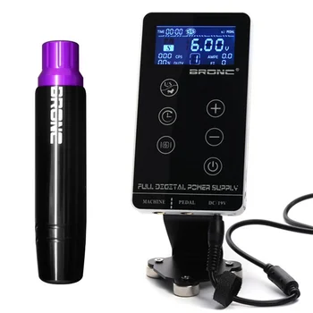 

Original HUMMINGBIRD BRONC Professional Tattoo Rotary Pen Machine Power Kit Set For Cartridge Needle Tattoo Body Art