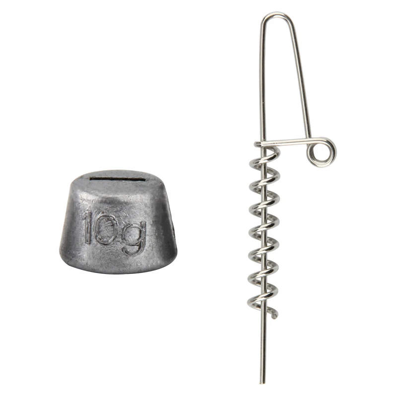 2pcs 60mm 10g(Lead) Многофункциональная винтовая система для такелажа больших размеров из мягкого пластика, рыболовный разъем для таргетирования по-настоящему гигантской рыбы - Цвет: 2pcs 60mm 10g(Lead)