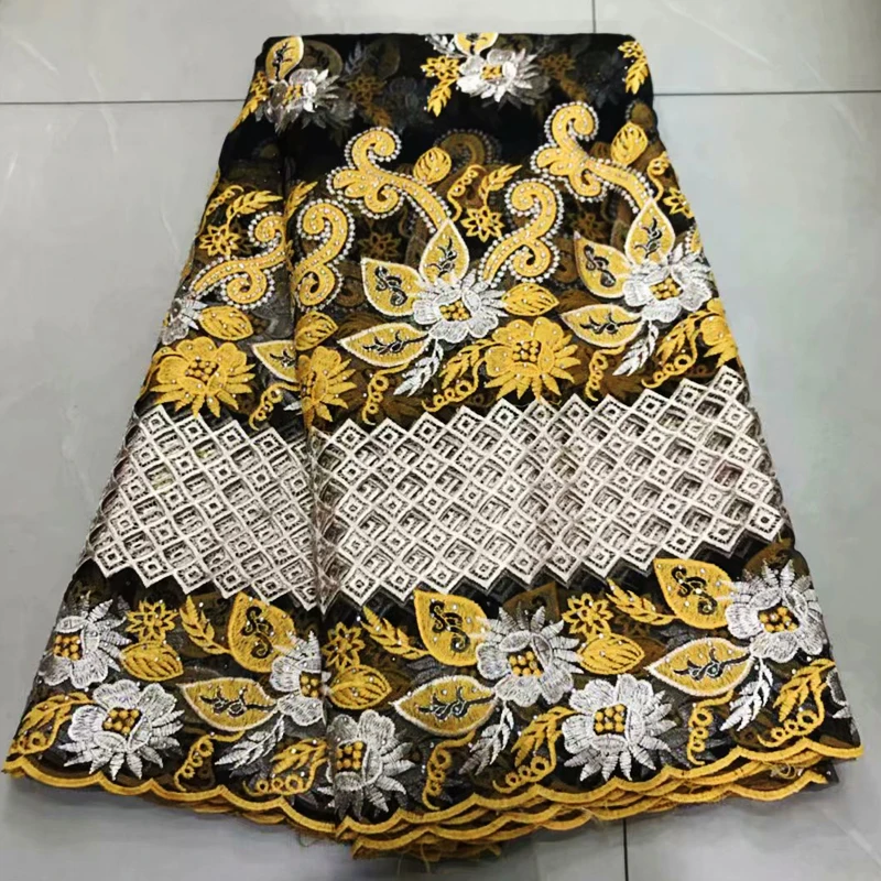 Высококачественная африканская молочная шелковая ткань с кружевом французский тюль кружевной тюль с камнями нигерийская Тюлевая ткань для свадьбы