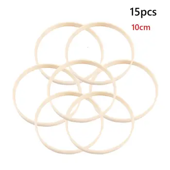 

15pcs FDream Catcher Ring Embroidery Hoop Bamboo Circle Round Wooden DIY Art Craft Cross Stitch Tools (10cm)