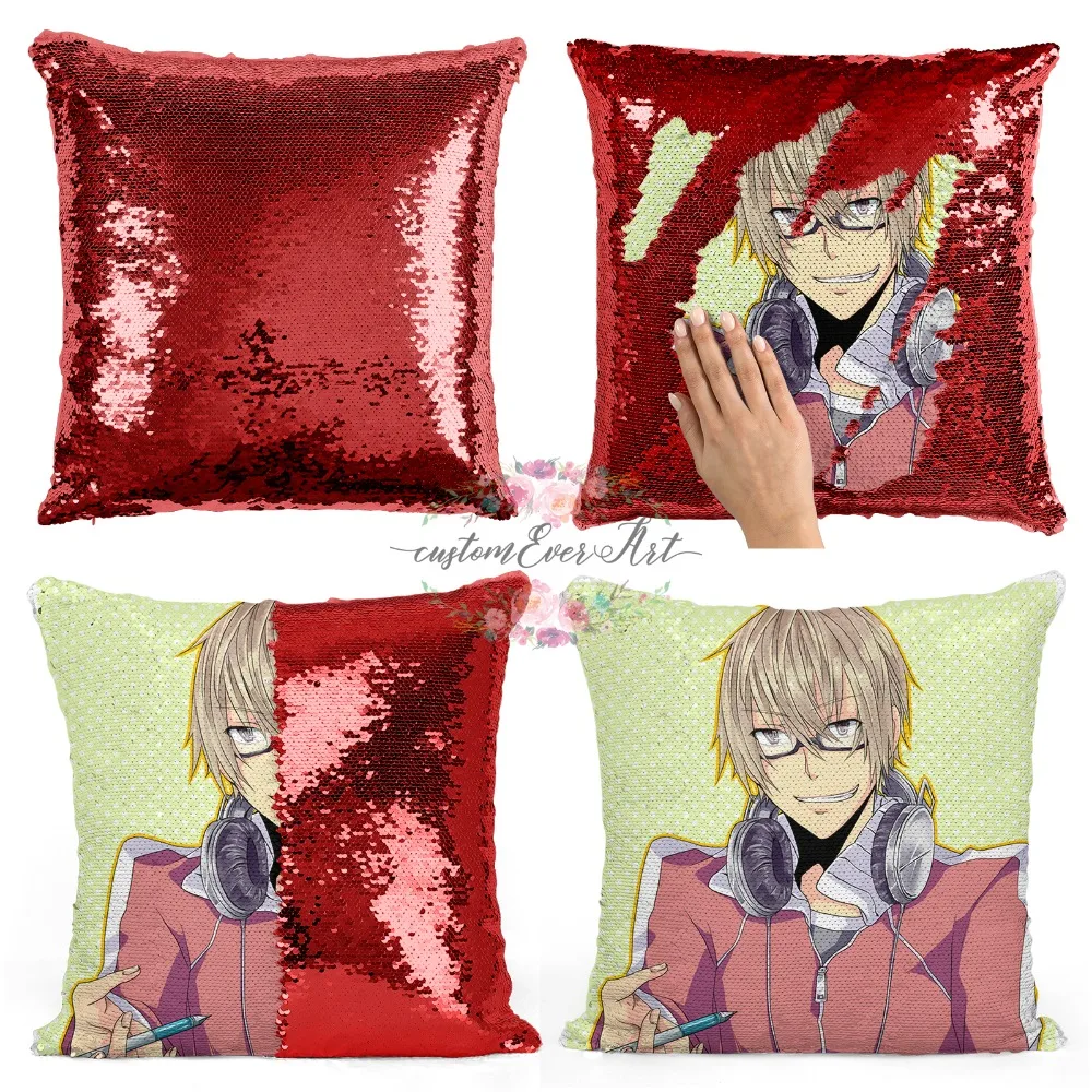 Custom-Photo-Sequin-Pillow-Red