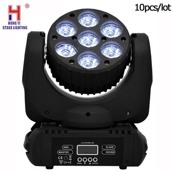 

Stage lighting effect 7x12w led moving head beam lights rgbw strobe effect for dj club wedding event 10pcs/lot