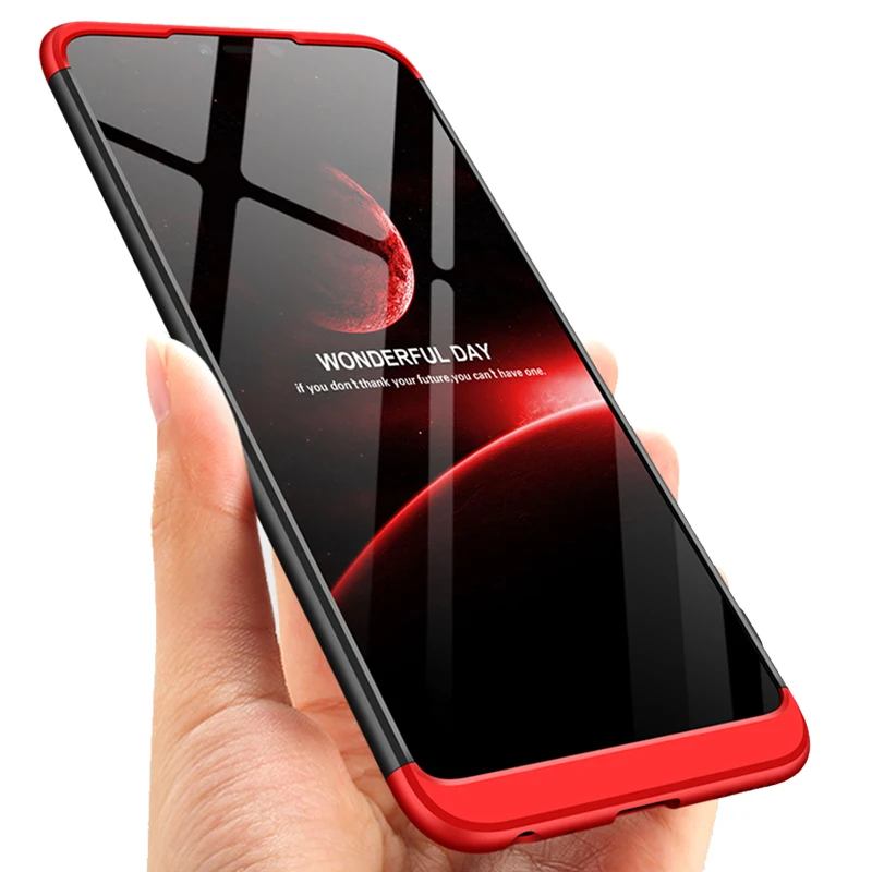 3-in-1 Armor Case For Honor-8X Hard Plastic Anti-Shock Bumper Case Honor 9 X 9XPro 360 Full Cover honor 8 x honor9x Case+ Glass