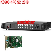 KS600+ 1 шт. S2 светодиодный видеопроцессор 1920*1200 1024*768 DVI/VGA/HDMI/CVBS светодиодный настенный контроллер