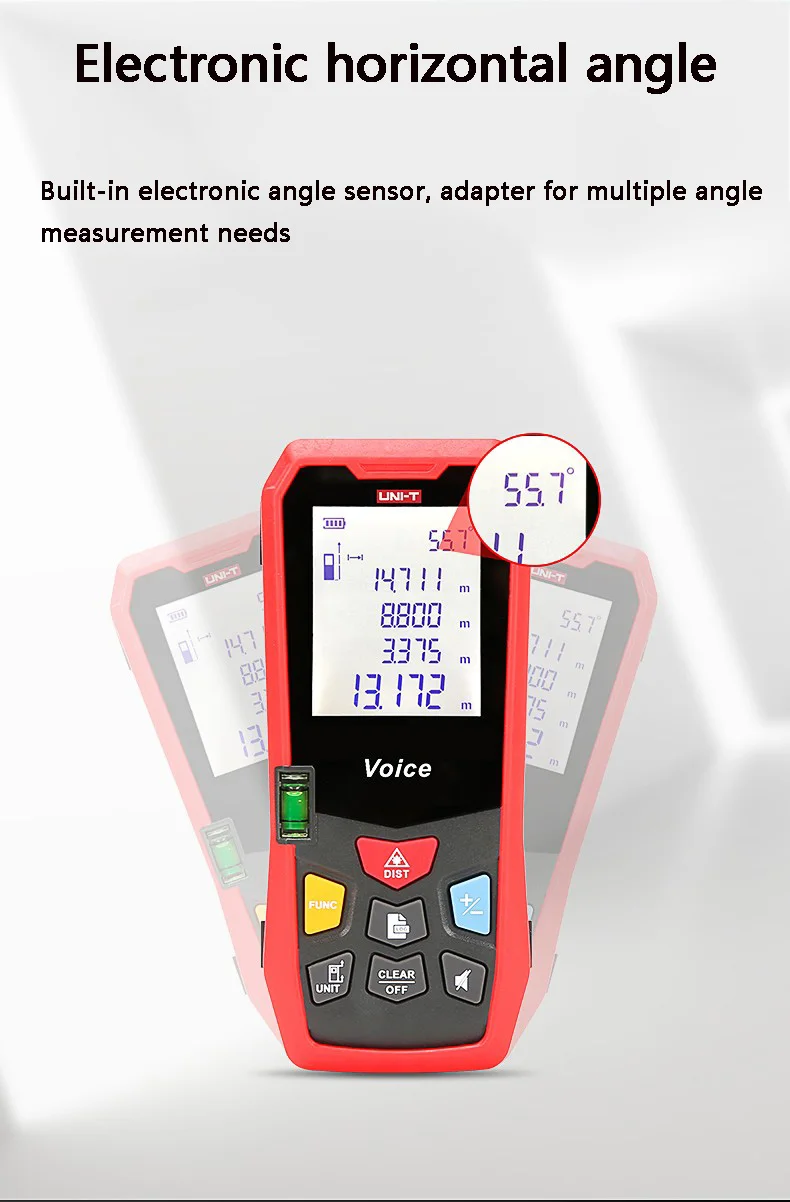 UNI-T LM50V/LM70V/LM100V лазерный дальномер электронная линейка Голосовая зарядка через USB