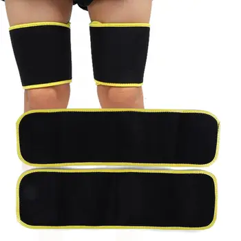 

Leg Wrap Brace Adjustable Leg Brace Wrap Muscle Strain Recovery Pain Relief Leg Protector Stabilizer Black+Yellow Edge L