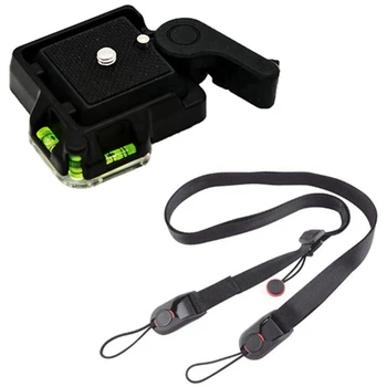 

Quick Release Plate for Giottos MH630 Camera Mount MH7002 630 5011(Black) & Shoulder Strap Camera Multi-Functional Strap