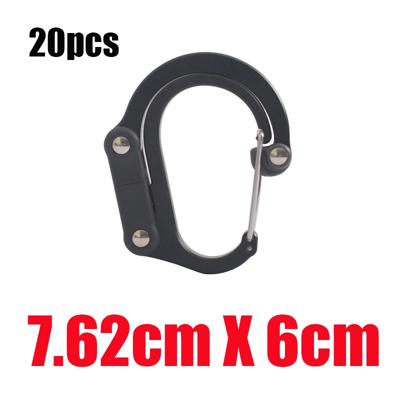 Clip Rotating-Hook Backpack-Out Clip-Carabiner Fishing Camping Hybrid-Gear Non-Locking