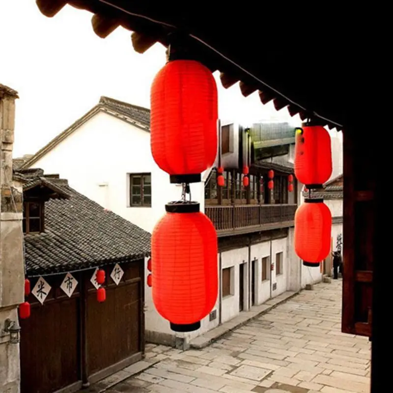 Paper Lantjapanese Sushi Ramen Paper Lantern Light Satin Bar Style Decor Retro Red Outdoor Paper Lantern For Diy Decoration
