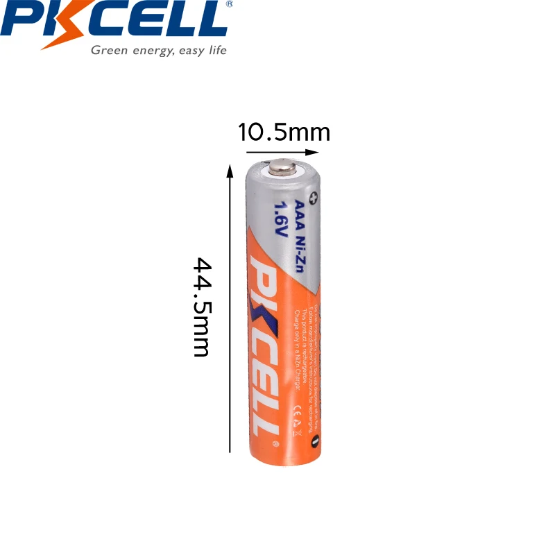 4 шт. PKCELL AAA батарея 900mWh 1 6 V Ni Zn перезаряжаемые батареи nizn + чехол для AA AAA|battery
