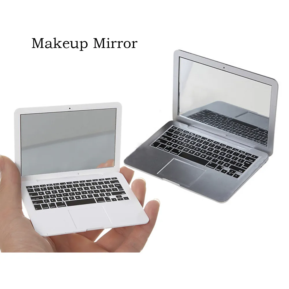Mmrm Silver Notebook Mini Laptops Mirror for Women Makeup Mirror 