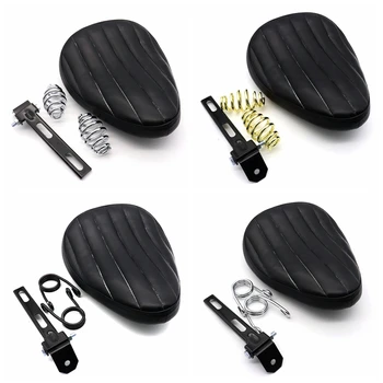 

Saddle Bracket Universal For Harley Davidson Sportster 883 XL Chopper Bobber Black Motorcycle Roll Leather Solo Seat & Spring