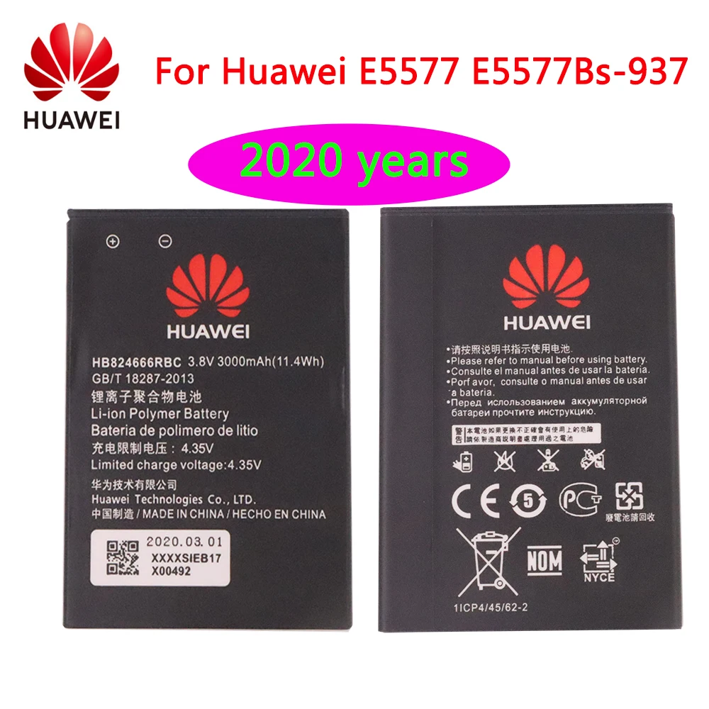 2020 лет Оригинальная батарея HB824666RBC для Huawei E5577 E5577Bs 937 Замена батареи реальная