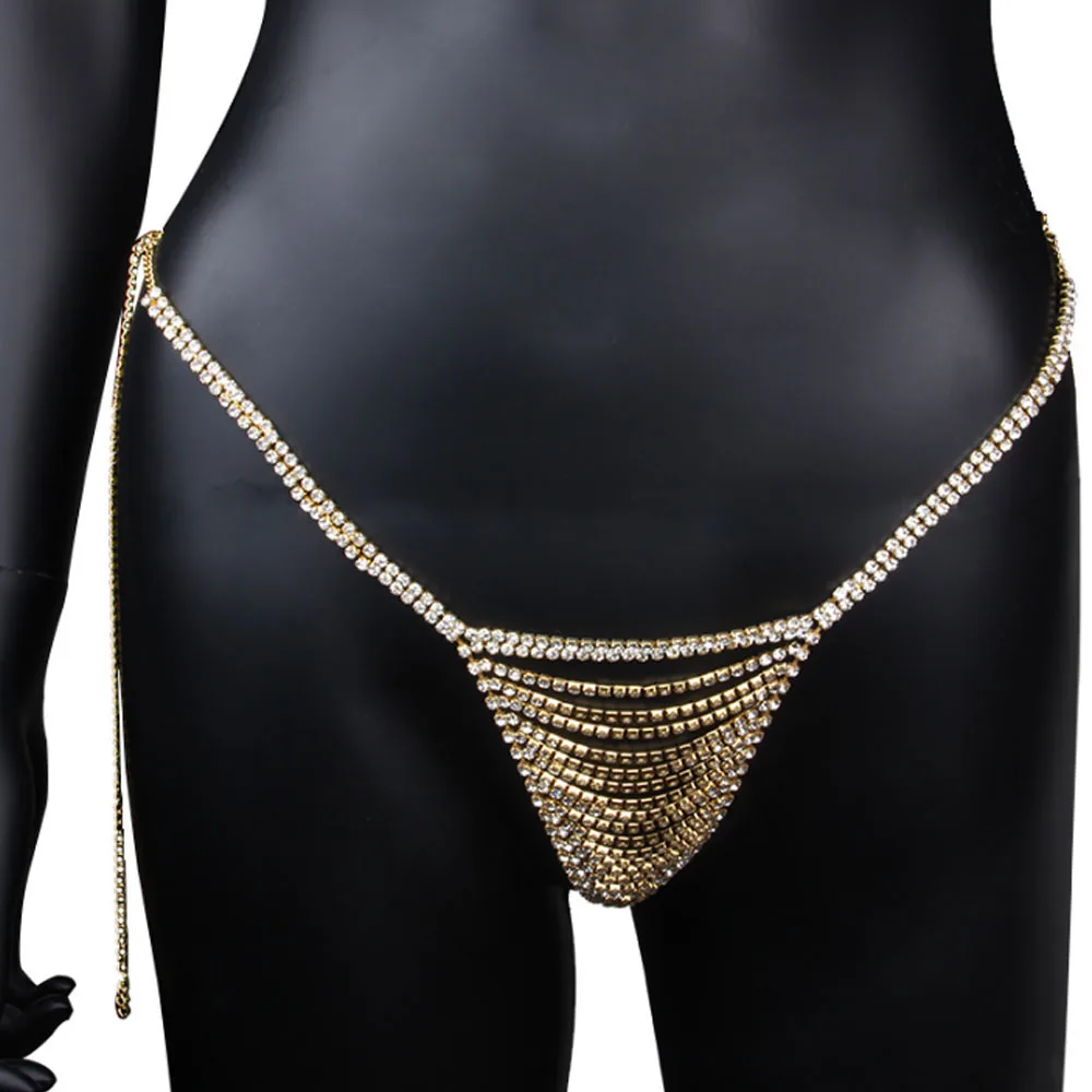 Stonefans Sexy Hollow Rhinestone Bra and Thong Panties for Women Charm Bikinis Crystal Body Chain Harness Underwear Jewelry Gift