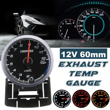 

Car Exhaust Gas Temp Gauge 60mm 12V 200 - 1200 Celsius EGT Universal Exhaust Gas Temperature Meter with Peak Function