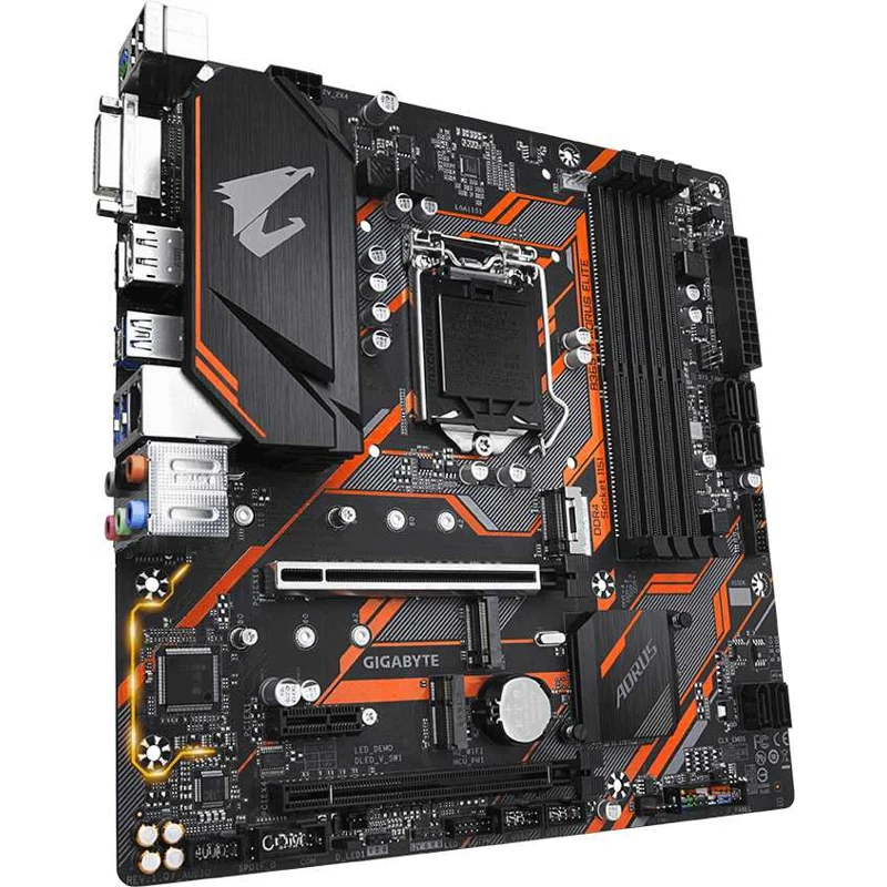 Материнская плата Gigabyte B365 M AORUS ELITE Soc-1151v2 Intel B365 4xDDR4 mATX AC`97 8ch(7.1) GbLAN
