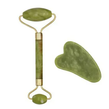

Facial Massage Jade Roller Face Body Head Neck Nature Beauty Device Massage Stone Body Jade Gua Sha Board Beauty Tool Set