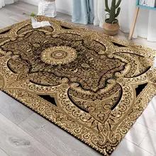 Марокканский Стиль Противоскользящий жаккардовый ковер для гостиной пол влагопоглощающий коврик нескользящий роскошный турецкий Ретро коврики