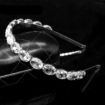

Elegant Luxury Clear Crystal Headband Rhinestone Baroque Hairband Bridal Diamante Hair Jewelry For Women Accessories