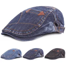 Мужская наружная регулируемая кепка s джинсовые береты шапки газетчик вождения гольф кепка