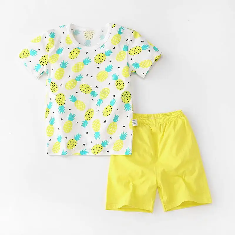 1-4 Years Old Children's Short-sleeved Cute Suit Summer Cotton Boys Girls Baby T-shirt + Shorts 2pcs Toddler Kids Outfits Trend baby clothing set long sleeve	 Baby Clothing Set