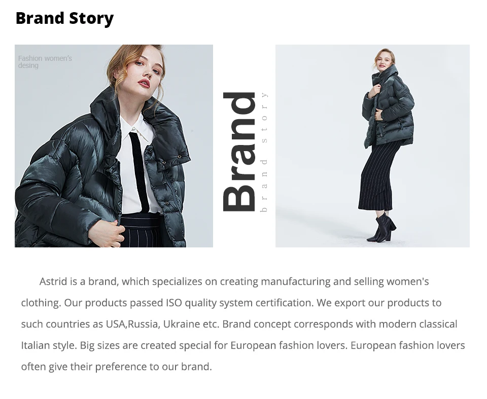 Astrid 2020 New Autumn Winter Womens coat women warm long parka fashion thin Jacket hooded Hight Quality female clothing 1955