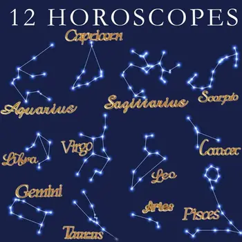 

12 Constellation English Name Resin Metal Fillings Epoxy Mold Jewelry Making X7YC