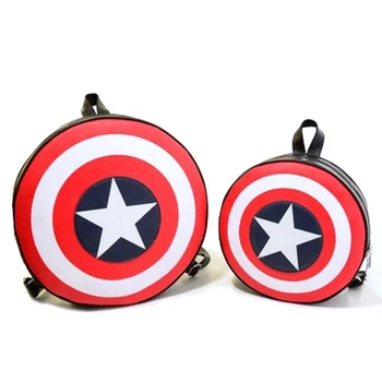 

Marvels The Avengers Captain America Shield Backpack Backpack Bag Student Bag Round Ends Agents of S.H.I.E.L.D.free Shipping