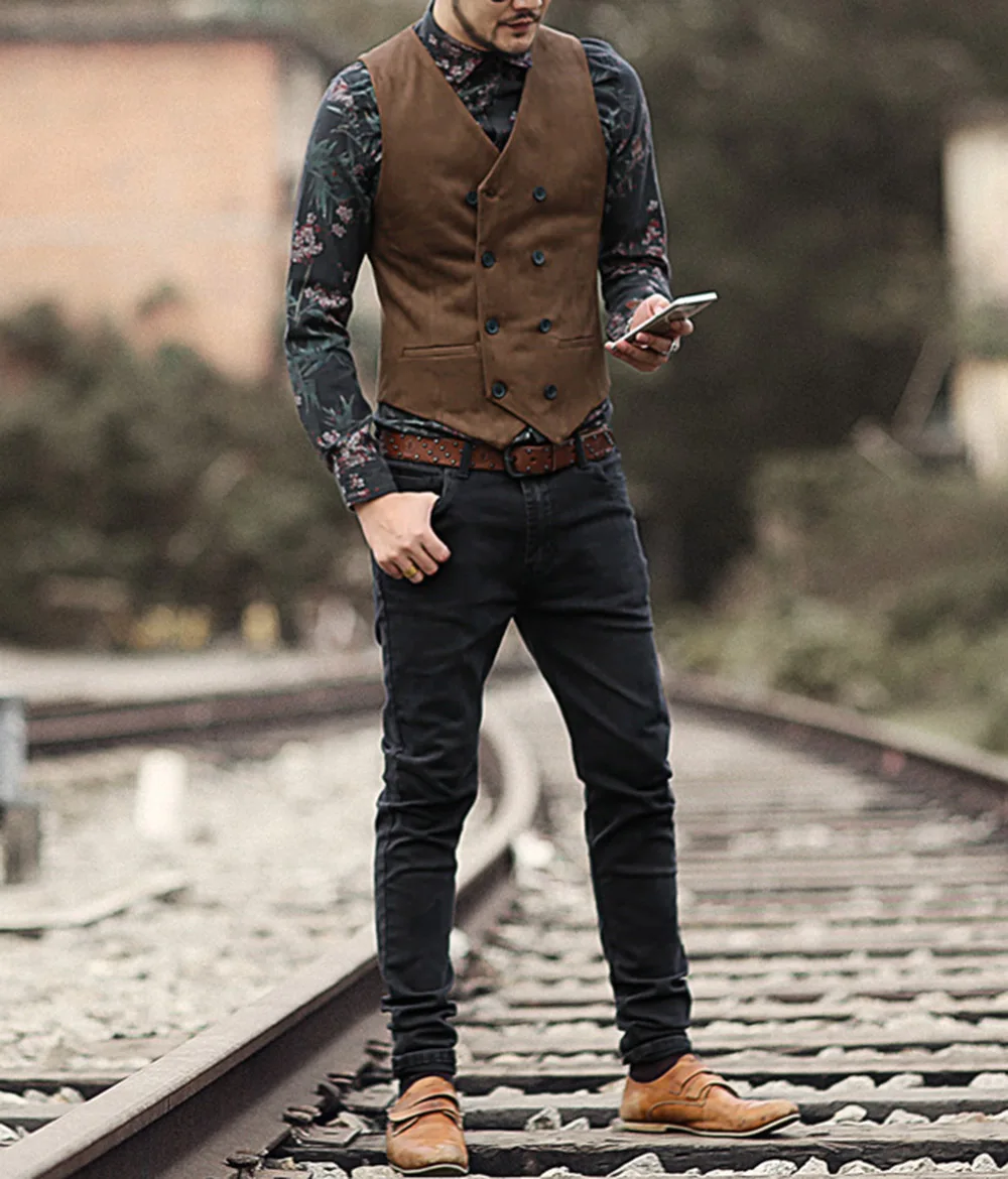 Mens Suit Vest Fashion Brand High 
