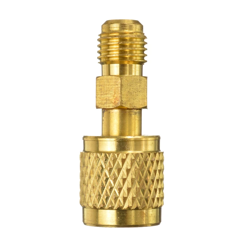 R410A латунный хладагент адаптер 1/4 &quotПапа до 5/16&quot Женский зарядный шланг насос