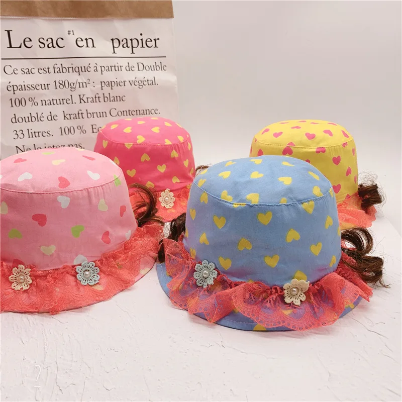 

New Style Spring And Autumn Baby Flat Cap Europe And America Cotton Bucket Hat Small Plait College Style Breathable Bay Hat Spri